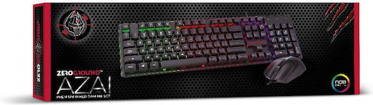 Zeroground Azai V3.0 Σετ Gaming Πληκτρολόγιο με RGB φωτισμό & Ποντίκι (Αγγλικό US)
