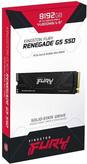 Kingston Fury Renegade G5 SSD 8TB M.2 Type with PCI Express 5.0 Connection SFYR2D/8T1