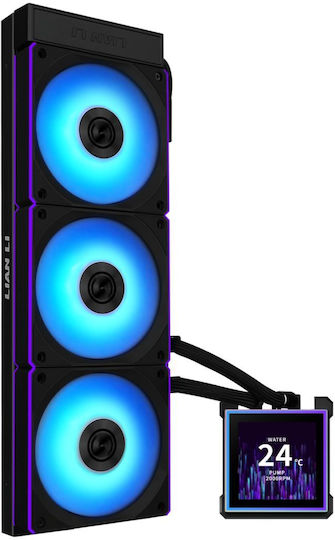 Lian Li HydroShift II Water Cooling AIO CPU with 3 120mm Fans and RGB Lighting