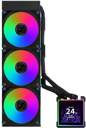 Lian Li HydroShift II Water Cooling AIO CPU with 3 120mm Fans and RGB Lighting
