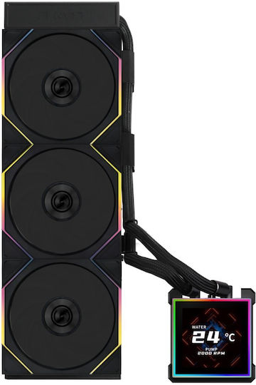 Lian Li HydroShift II LCD-S 360TL Υδρόψυξη AIO CPU με 3 Ανεμιστήρες 120mm και RGB Φωτισμό