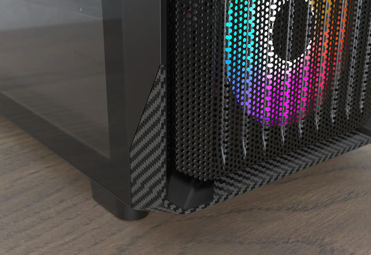 Montech X5M Gaming Mini Tower Κουτί Υπολογιστή με Πλαϊνό Παράθυρο και ARGB Φωτισμό Μαύρο