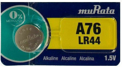 Murata Αλκαλική Μπαταρία Ρολογιών LR44 1.5V 1τμχ