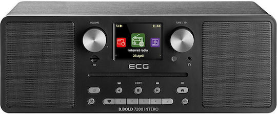 ECG Portable Radio-CD Player Equipped with Radio / Bluetooth / USB / CD Black