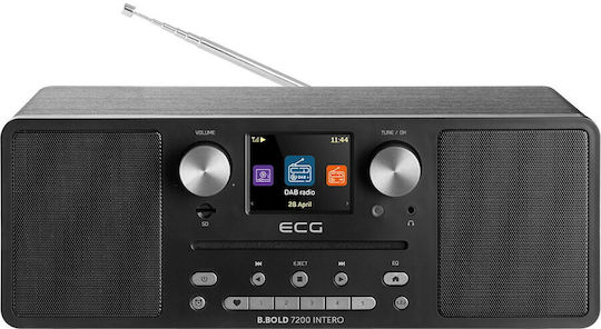 ECG Portable Radio-CD Player Equipped with Radio / Bluetooth / USB / CD Black