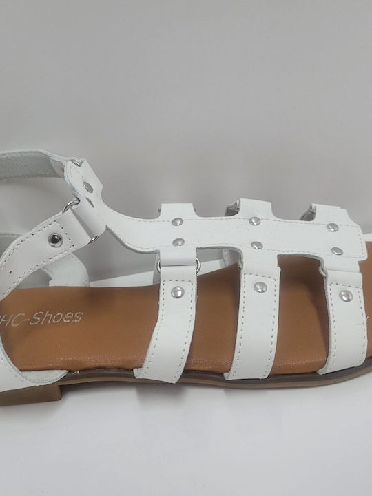 Flache Sandalen für Damen in Weiß Farbe