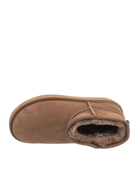 Stinger Micro Leather Women's Ankle Boots Brown