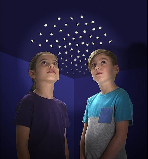 Brainstorm Kinder Wandsticker Wand Leuchtend Glow Starry Night 14cm 60Stück