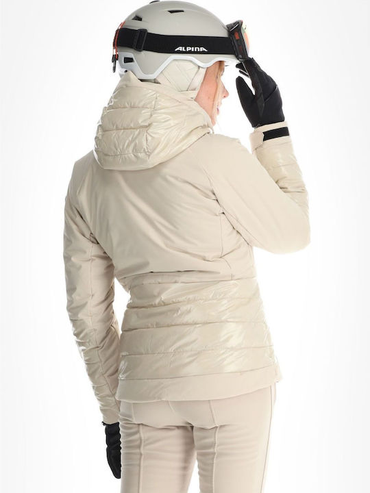 Icepeak 853116538-035 Γυναικείο Μπουφάν για Σκι & Snowboard Μπεζ