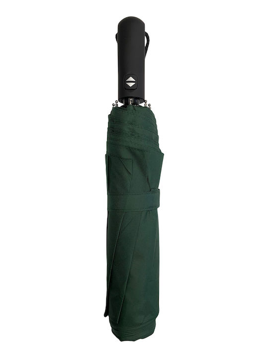 Blue Drop Windproof Automatic Umbrella Compact Green