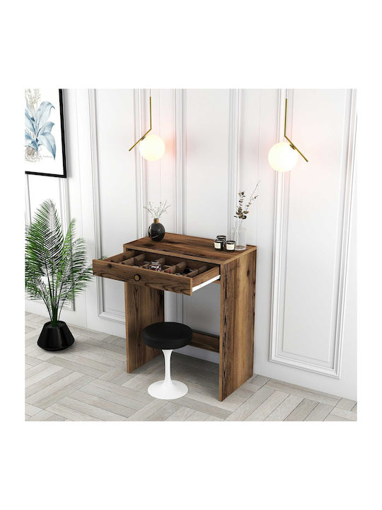 SteweHome Schminktisch mit Spiegel aus Walnuss Walnuss 70x84x71cm