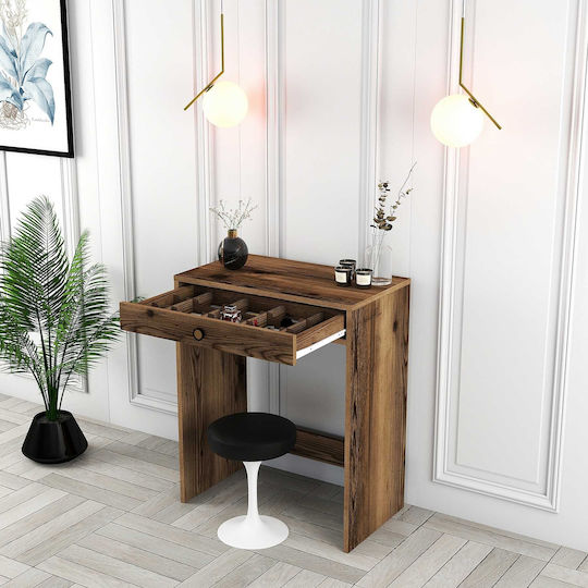 SteweHome Schminktisch mit Spiegel aus Walnuss Walnuss 70x84x71cm
