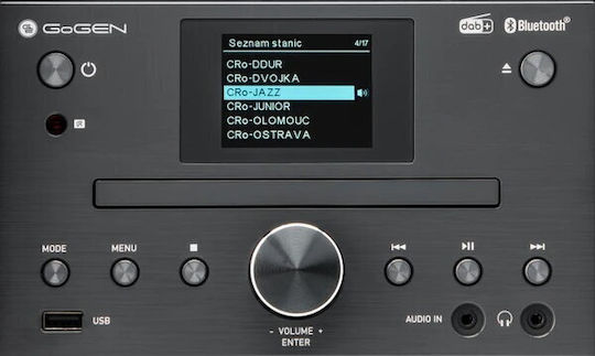 GoGEN Ηχοσύστημα 2.0 MSC472BTDAB 30W με CD Player και Bluetooth Μαύρο