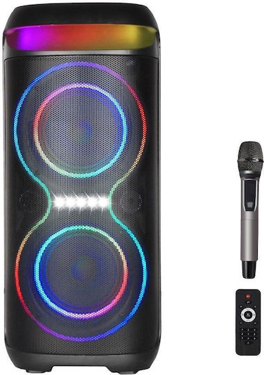 XO Ηχείο Karaoke με Ασύρματο Μικρόφωνο και Εφέ Φωτισμού F70 249-0239-SN Μαύρο