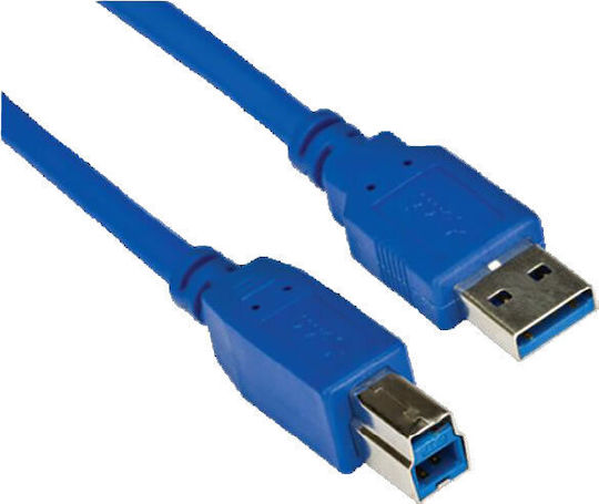 VCOM USB 3.0 Kabel USB-A-Stecker - USB-B-Stecker Blau 1.8m CU301-1.8