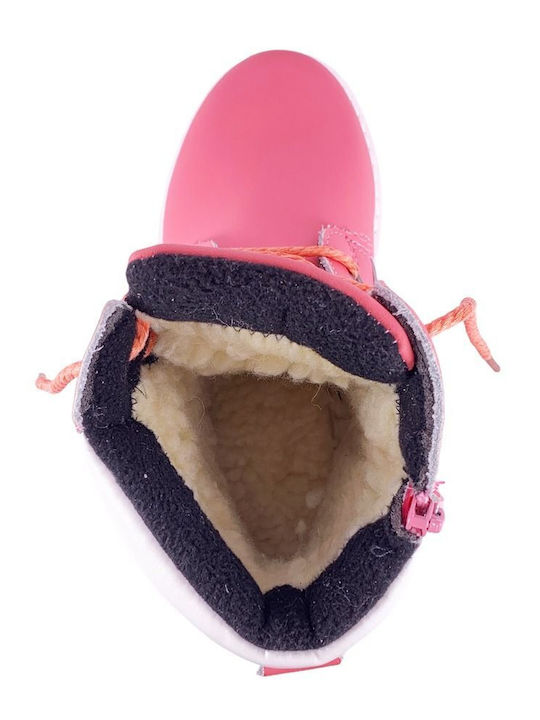 Leather Kids Boots Pink