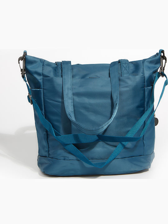 Admiral Stoff Strandtasche mit Brieftasche Blau