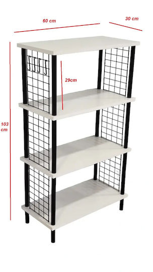 Bathroom Cabinet 4 Shelves Practical Elegant Oak 60x30x103cm