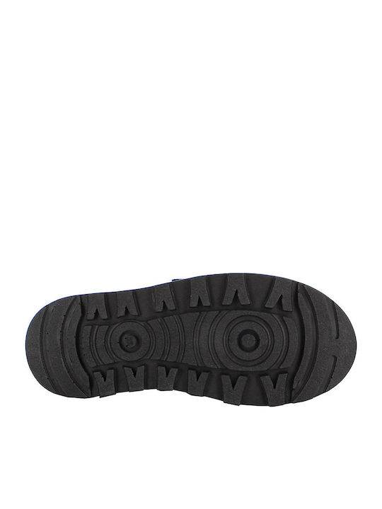 Γυναικεία Slip-On Δερμάτινα Μαύρα
