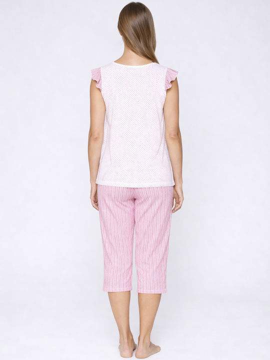 Jeannette Lingerie Summer Women's Pyjama Set Ριγέ Με Πουά