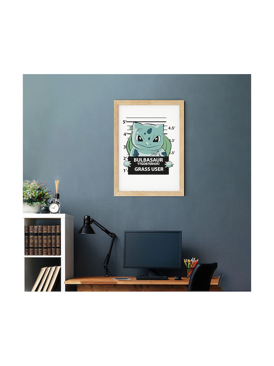 Poster Pokemon Bulbasaur Mugshot An163 21cm x 30cm