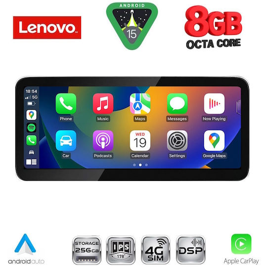 Lenovo Ηχοσύστημα Αυτοκινήτου για Mercedes-Benz B Class 2012-2015 (Bluetooth/USB/WiFi/GPS/Apple-Carplay/Android-Auto) με Οθόνη Αφής 10.33"