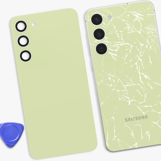 Clappio Capac Baterie De Schimb Galaxy S23 Plus Cu Adeziv Integrat Verde Lămâie