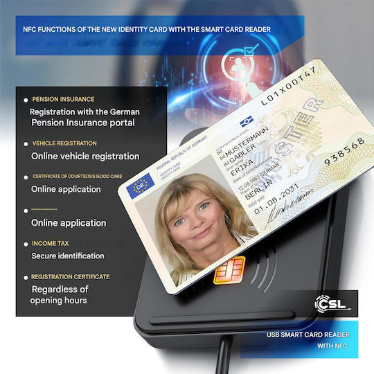 Cititor Electronic de Carduri de Identitate Nfc Carduri Inteligente Sim Compatibil Mac Os X Windows 11 Card Nou de Identitate Card de Sănătate Carduri Bancare