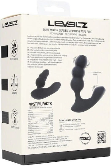 Shots Vibrator Anal Cu Funcție Fără Fir Negru