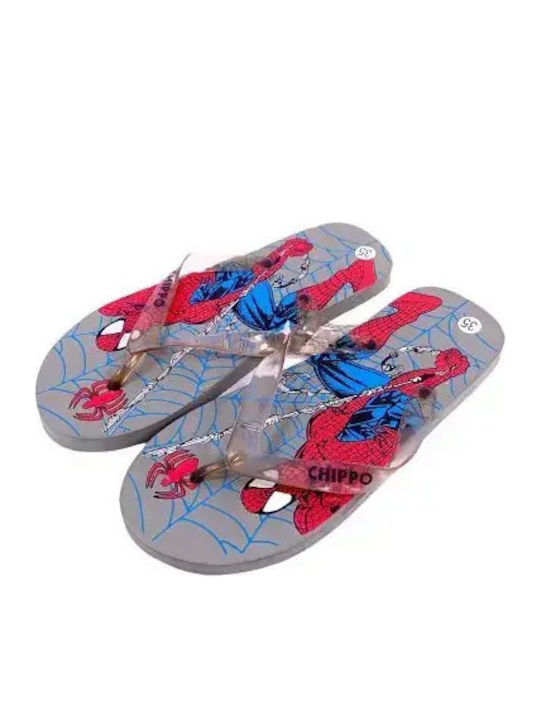 Șlapi pentru copii Flip Flops Spider-Man Gri