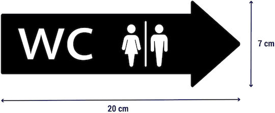 Πινακίδα Κατεύθυνσης Wc Ανοξειδωτο-ατσαλι-inox Πινακίδα-κατεύθυνσης-αριστερά