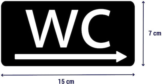 Πινακίδα Κατεύθυνσης Wc Βέλος Ανοξειδωτο-ατσαλι-inox Πινακίδα-κατεύθυνσης-αριστερά