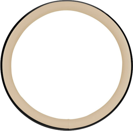 Lampa Car Steering Wheel Cover with Diameter 46-48cm Synthetic Beige with Beige Stitching