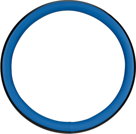 Lampa Car Steering Wheel Cover with Diameter 44-46cm Synthetic Blue with Blue Stitching