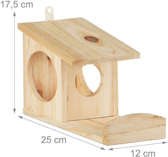 Casă de Veveriță Din Lemn 17,5 X 12 X 25 Cm