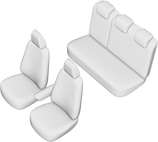 Set De Huse Pentru Scaune Umbrella Renault Captur 2013-2020 Bancă Fractionată Spate În Formă De L Tetieră