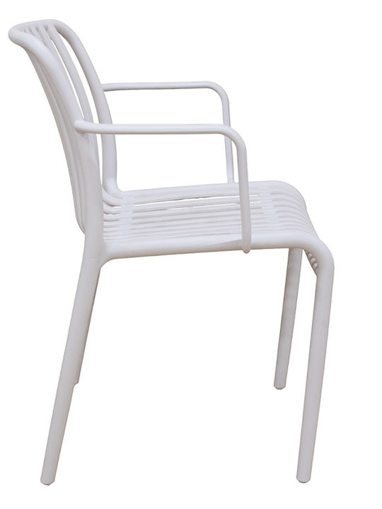 Gartenstühle Polypropylen Parma Weiß 56x56x79cm