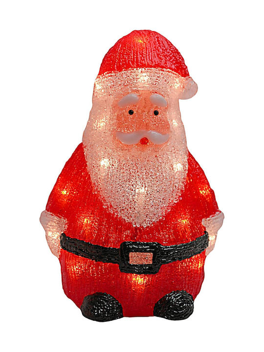 Leuchtender Dekorativer Weihnachtsmann Weiß aus Kunststoff 21.5x16cm Lamp