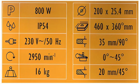 Flexovit Κόφτης Πλακιδίων 800W 200mm