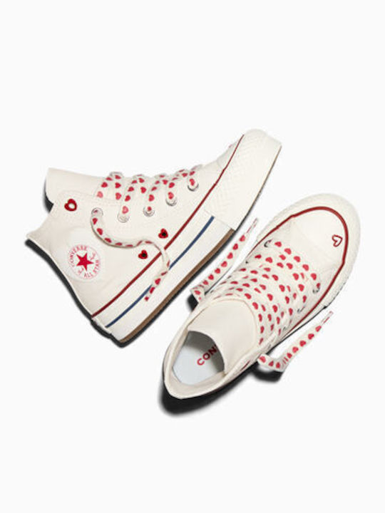 Chuck Taylor All Star Παιδικά Sneakers High Λευκά