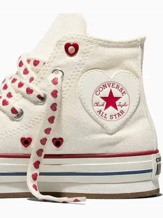 Chuck Taylor All Star Παιδικά Sneakers High Λευκά