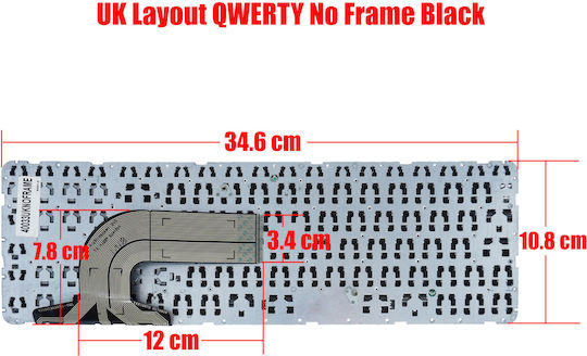 Laptop Keyboard Hp Pavilion 15-e 15e 15-n 250 G3 250 G2, 250 G3, 255 G2, 255 G3, 256 G2, 256 G3 708168-001 Aer65u00210414qb 9z.n9hsc.60l Nsk-cn6scuk Keyboard Uk Version Black Keyboard No Frame Code.40033uknoframe