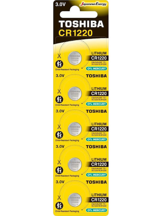 Toshiba Cp-5c Μπαταρίες Λιθίου Ρολογιών CR1220 3V 5τμχ