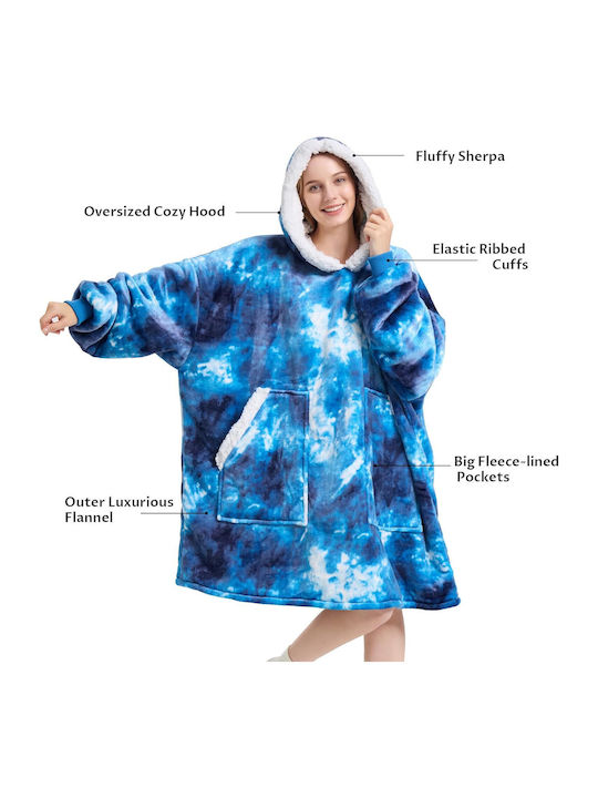 ForHome Pătură Polar Fleece Cu Mâneci 80x110cm Violet