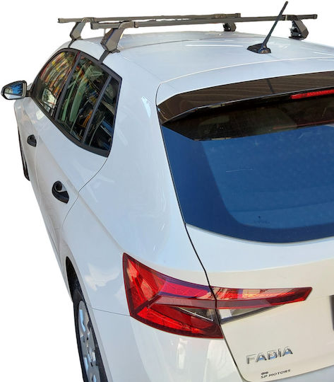 Hermes Μπάρες Οροφής Μεταλλικές για Skoda Fabia 2015-2021 (Σετ με πόδια)