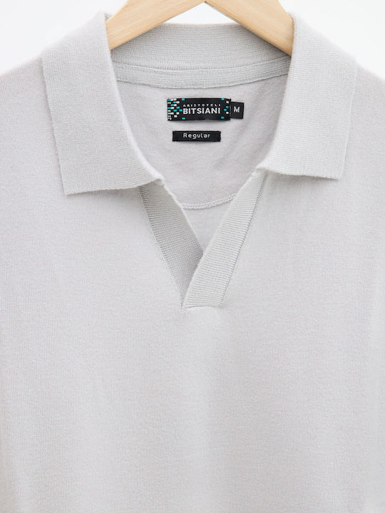 Polo Kurzarmbluse Light Grey