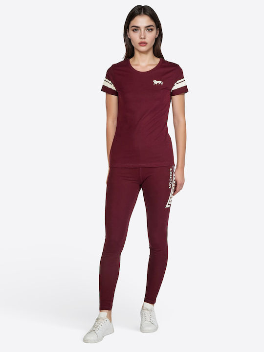Corton Γυναικεία Μπλούζα Βαμβακερή Oxblood/ecru