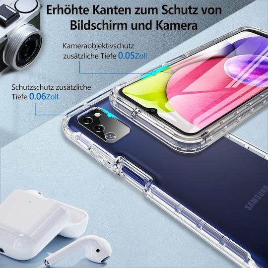 360 Full Cover Σιλικόνης Σετ με Τζαμάκι Διάφανο (Galaxy A03s)