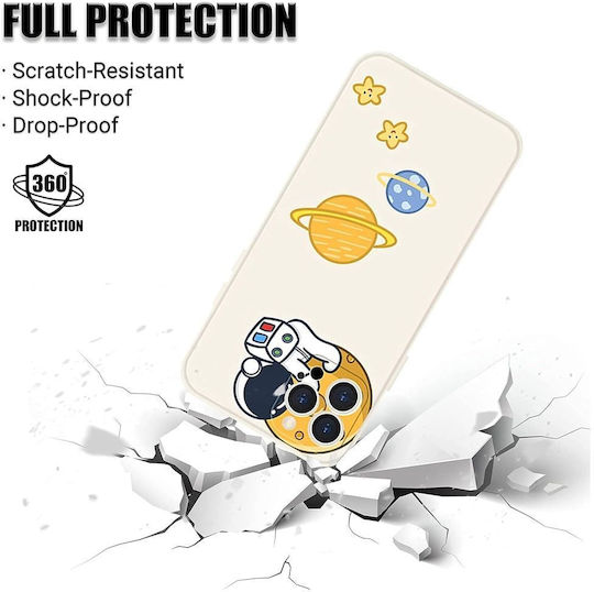 Back Cover Σιλικόνης / Tempered Glass Μπεζ (iPhone 12 Pro Max)