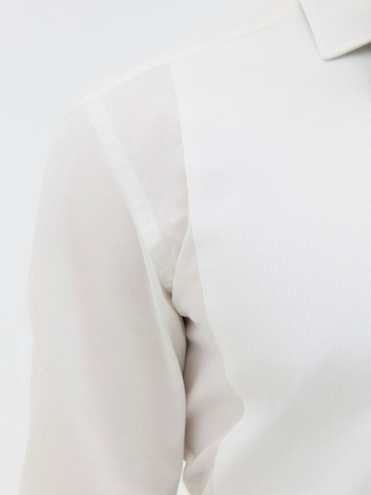 Langärmlig Hemd White
